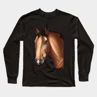 Buckskin Horse Profile Long Sleeve T-Shirt